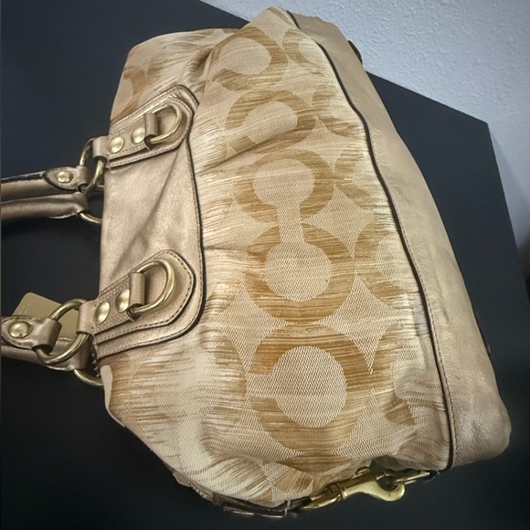 Coach CC💥Vintage~Rare~SOLD OUT💥 Sabrina Satchel Gold Purse Handbag 13584 - Picture 8 of 12